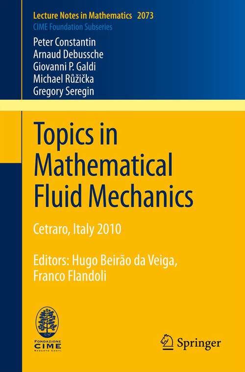 Book cover of Topics in Mathematical Fluid Mechanics