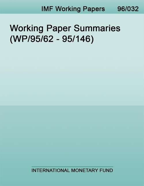 Book cover of Working Paper Summaries (Imf Working Papers: No. 96/32)