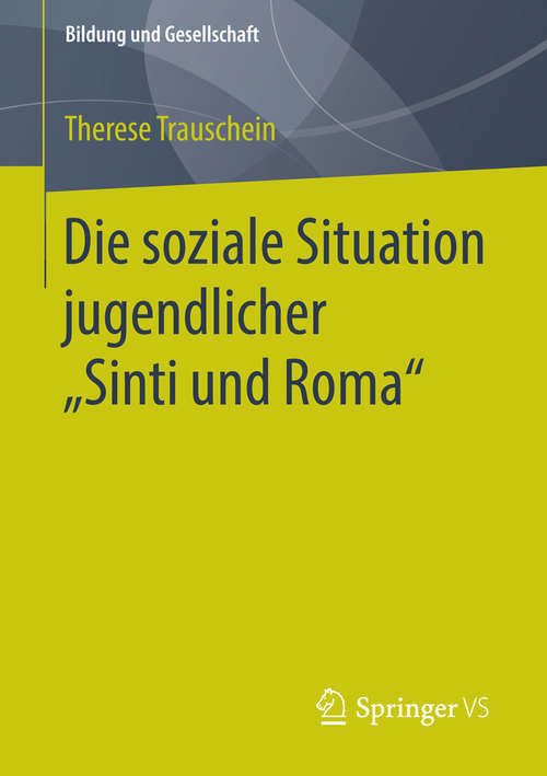Book cover of Die soziale Situation jugendlicher "Sinti und Roma"