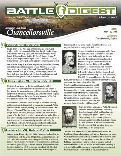 Book cover of Battle Digest: Chancellorsville (Battle Digest Series)
