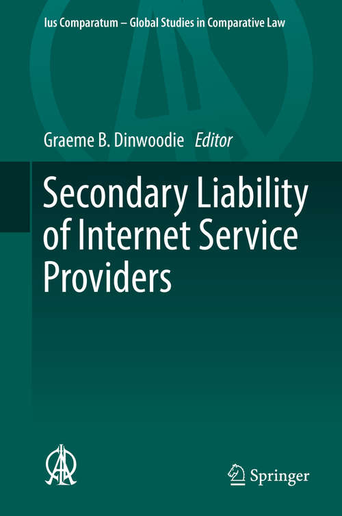 Book cover of Secondary Liability of Internet Service Providers