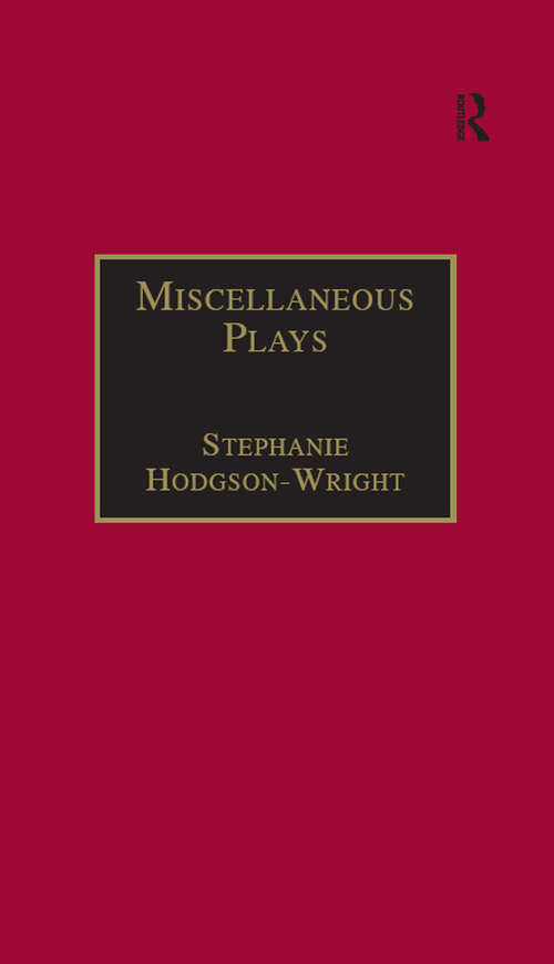 Book cover of Miscellaneous Plays: Printed Writings 1641–1700: Series II, Part One, Volume 7 (The Early Modern Englishwoman: A Facsimile Library of Essential Works & Printed Writings, 1641-1700: Series II, Part One: Vol. 7)