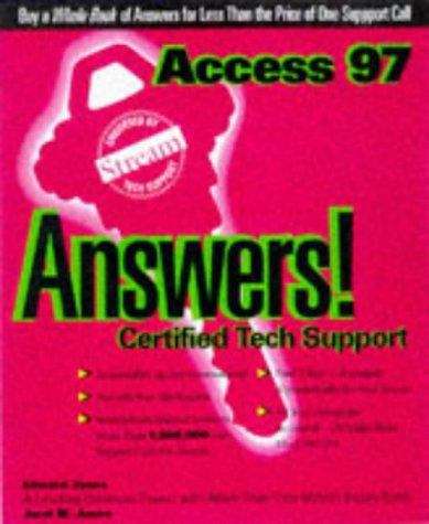 Book cover of Access 97 Answers! Certified Tech Support