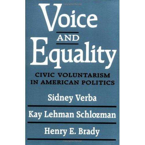 Book cover of Voice And Equality: Civic Voluntarism In American Politics