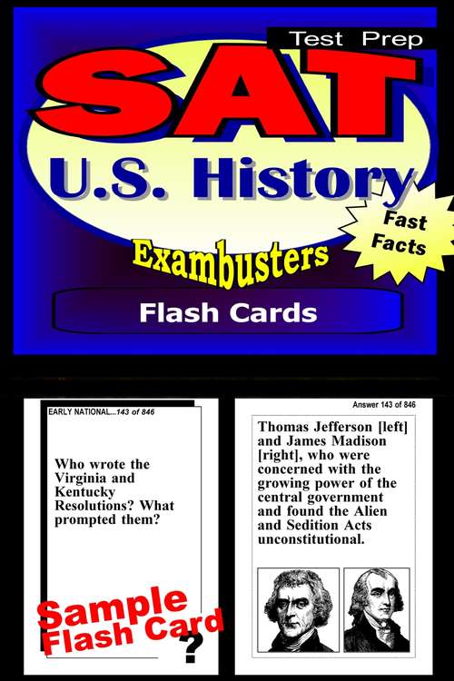 Book cover of SAT Test Prep Flash Cards: U.S. History (Exambusters SAT II Workbook #12)