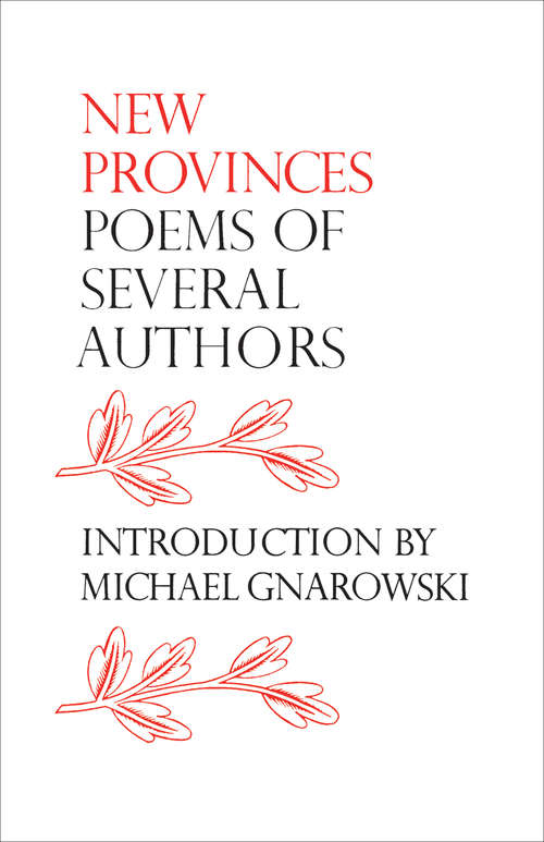 Book cover of New Provinces: Poems of Several Authors