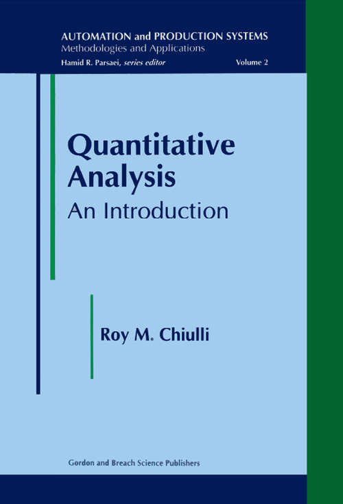 Book cover of Quantitative Analysis: An Introduction