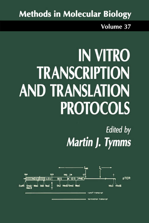 Book cover of In Vitro Transcription and Translation Protocols