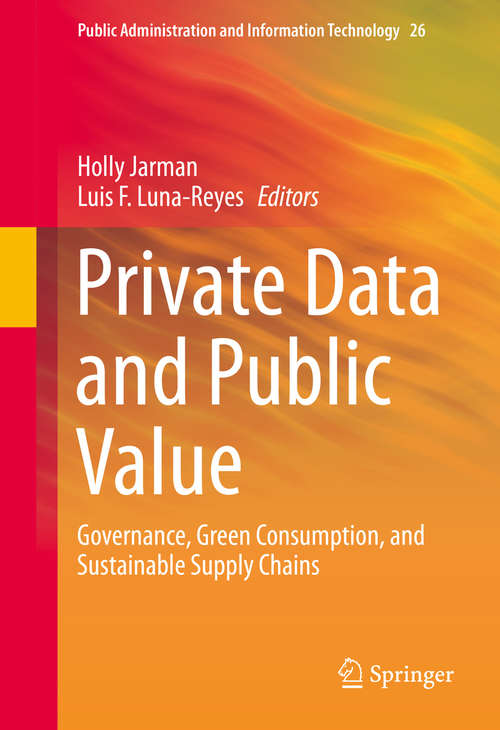 Book cover of Private Data and Public Value