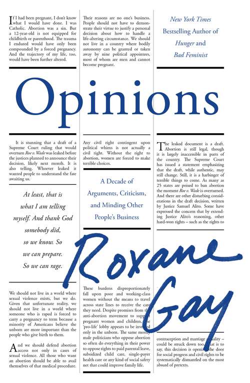 Book cover of Opinions: A Decade of Arguments, Criticism and Minding Other People's Business