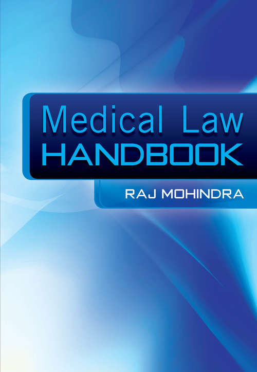 Book cover of Medical Law Handbook: The Epidemiologically Based Needs Assessment Reviews, Low Back Pain - Second Series