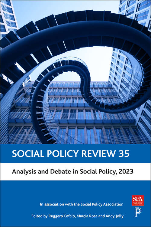 Book cover of Social Policy Review 35: Analysis and Debate in Social Policy, 2023