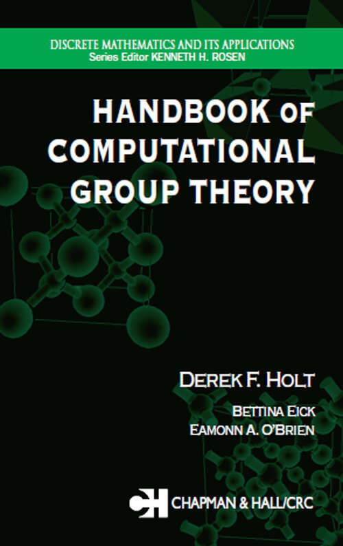 Book cover of Handbook of Computational Group Theory (Discrete Mathematics and Its Applications)