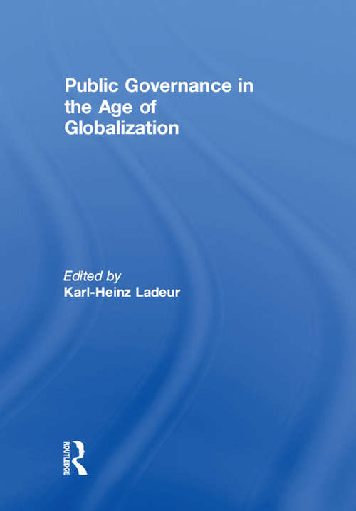 Book cover of Public Governance in the Age of Globalization