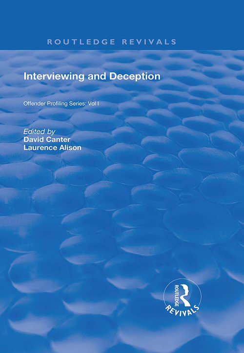 Book cover of Interviewing and Deception (Routledge Revivals)