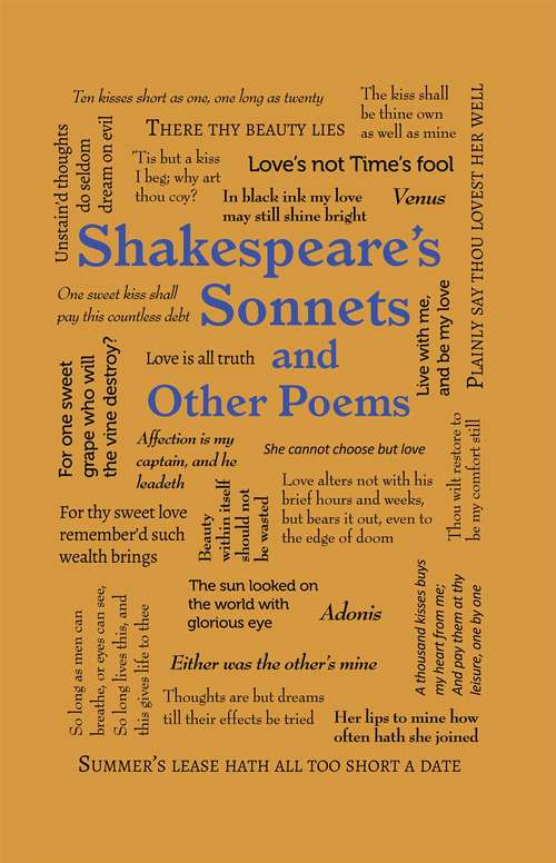 Book cover of Shakespeare's Sonnets and Other Poems: The Sonnets And Other Poems, Bilingual Edition (in English And In French Translation) (Wordsworth Classics)