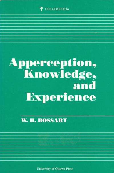 Book cover of Apperception, Knowledge and Experience