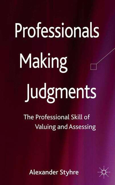 Book cover of Professionals Making Judgments