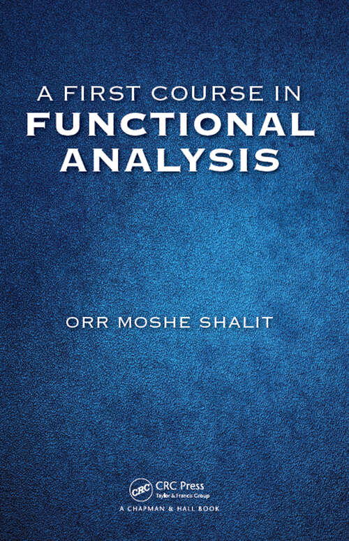 Book cover of A First Course in Functional Analysis