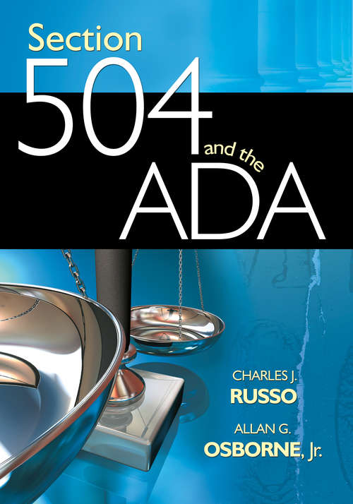 Book cover of Section 504 and the ADA