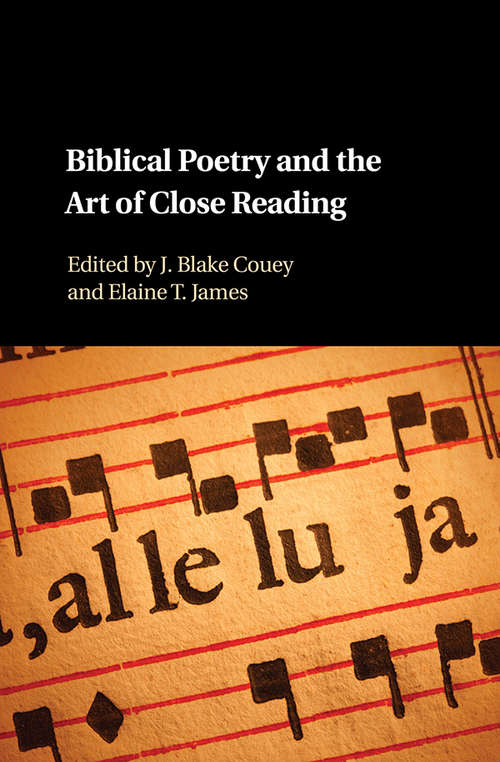 Book cover of Biblical Poetry and the Art of Close Reading