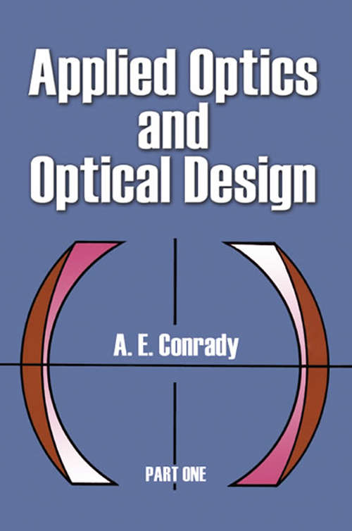 Book cover of Applied Optics and Optical Design, Part One