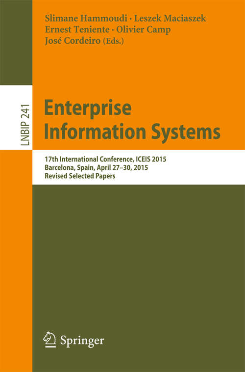 Book cover of Enterprise Information Systems