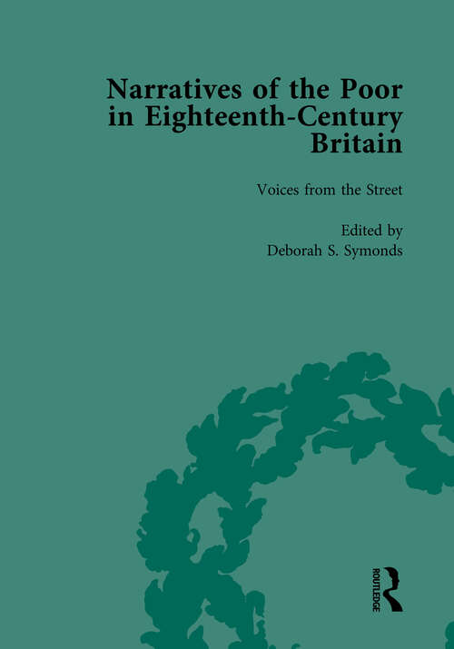 Book cover of Narratives of the Poor in Eighteenth-Century England Vol 2