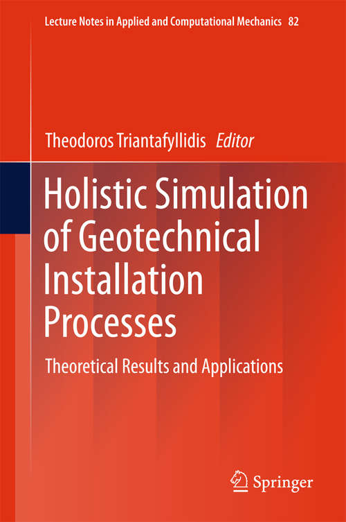 Book cover of Holistic Simulation of Geotechnical Installation Processes