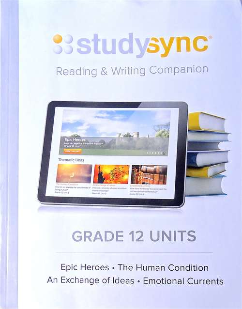 Book cover of StudySync, Grade 12, Reading & Writing Companion, Units [1–4]
