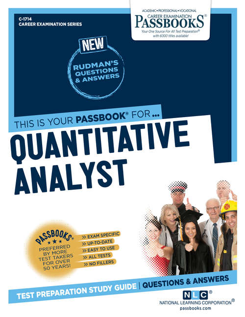 Book cover of Quantitative Analyst: Passbooks Study Guide (Career Examination Series: C-1797)