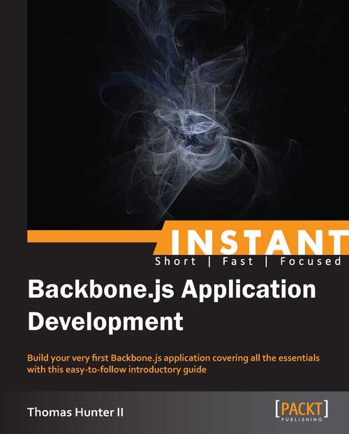 Book cover of Instant Backbone.js Application Development