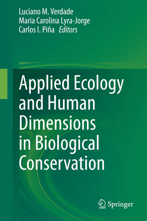 Book cover of Applied Ecology and Human Dimensions in Biological Conservation