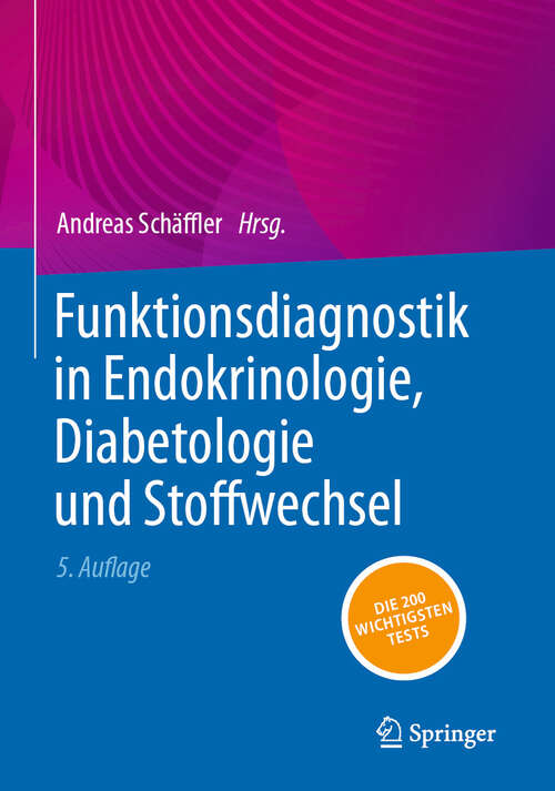 Book cover of Funktionsdiagnostik in Endokrinologie, Diabetologie und Stoffwechsel (5. Auflage 2024)