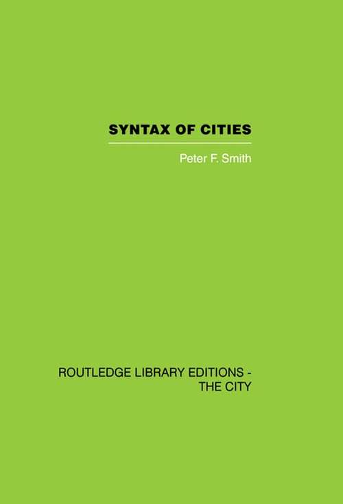 Book cover of Syntax of Cities