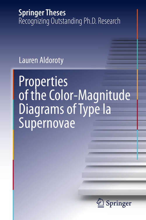 Book cover of Properties of the Color-Magnitude Diagrams of Type Ia Supernovae (Springer Theses)