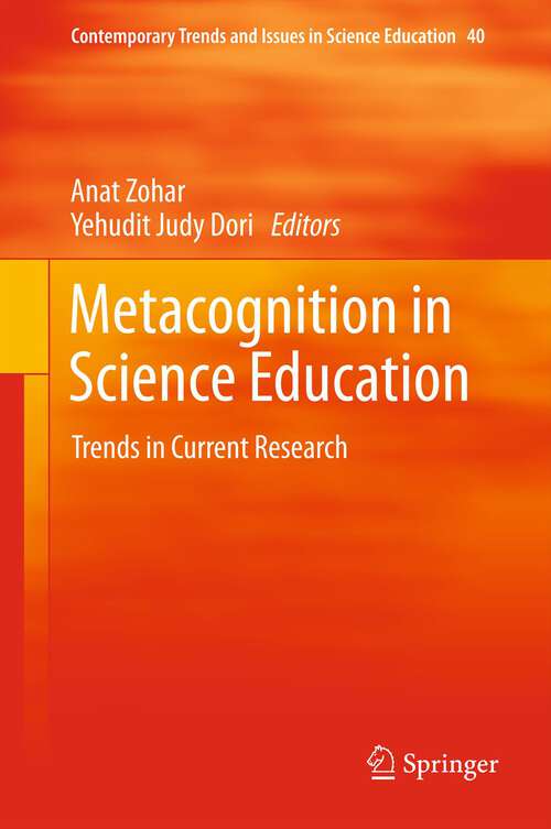 Book cover of Metacognition in Science Education