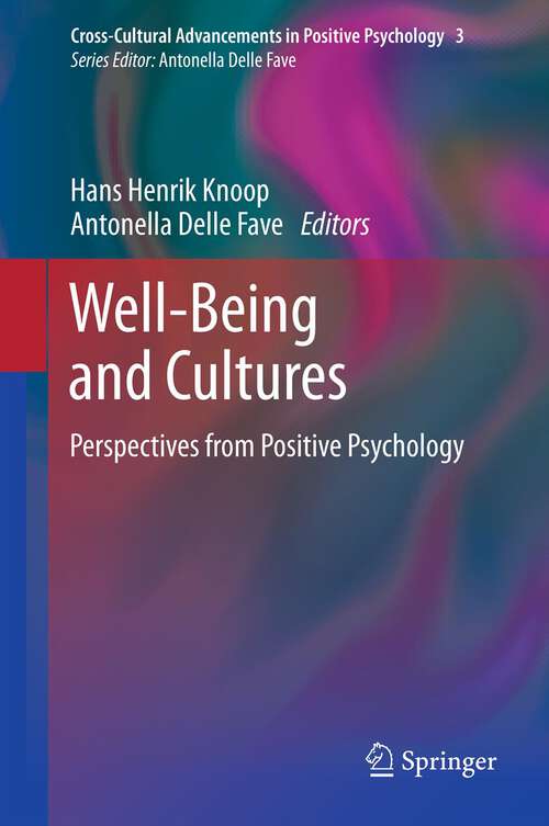 Book cover of Well-Being and Cultures
