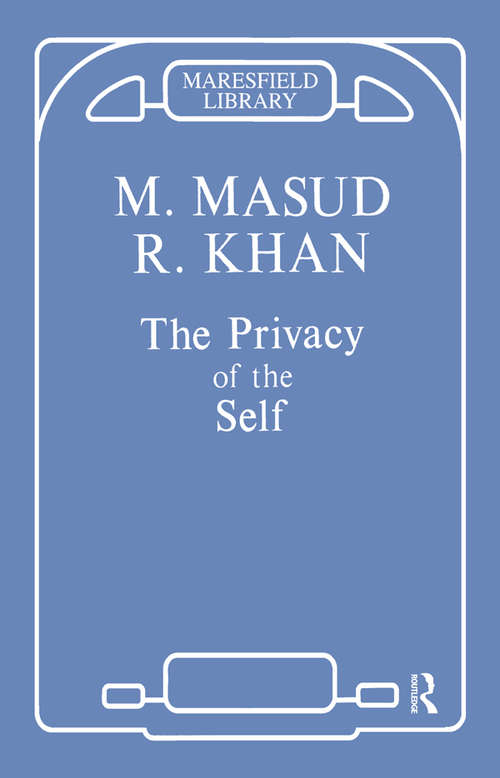 Book cover of The Privacy of the Self
