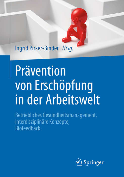 Book cover of Prävention von Erschöpfung in der Arbeitswelt