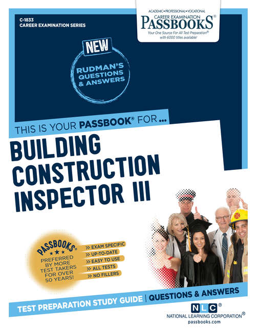 Book cover of Building Construction Inspector III: Passbooks Study Guide (Career Examination Series: C-1833)