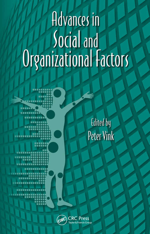 Book cover of Advances in Social and Organizational Factors (1)