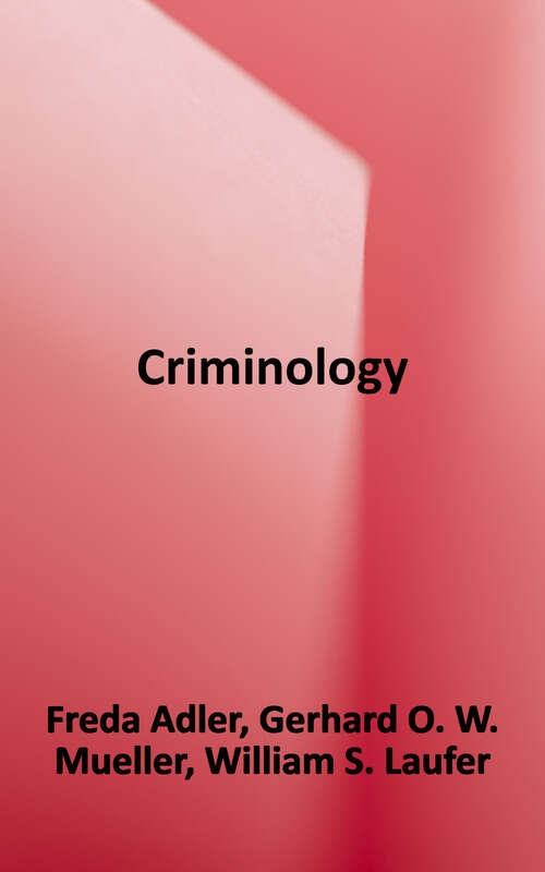 Book cover of Criminology (Tenth Edition)