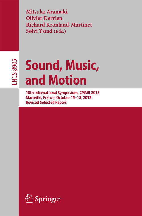 Book cover of Sound, Music, and Motion