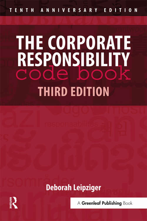 Book cover of The Corporate Responsibility Code Book