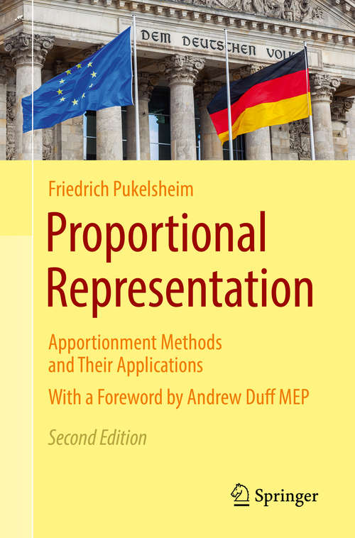 Book cover of Proportional Representation