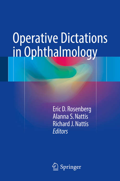 Book cover of Operative Dictations in Ophthalmology