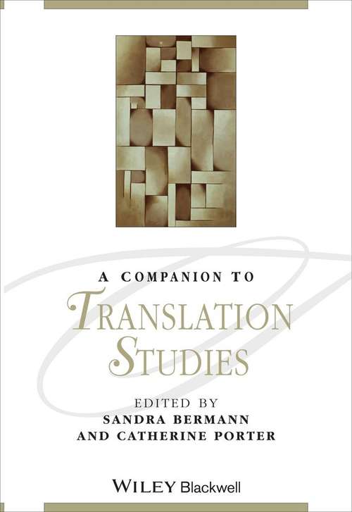 Book cover of A companion to translation studies