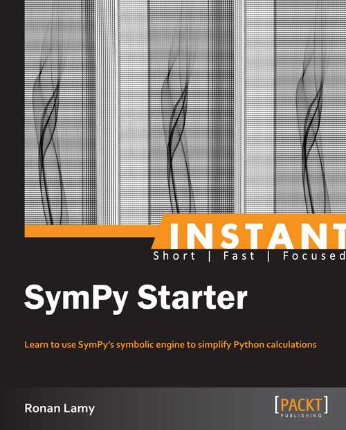 Book cover of Instant SymPy Starter