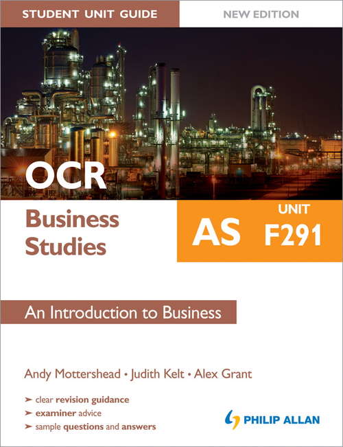 Book cover of OCR AS Business Studies Student Unit Guide New Edition: Unit F291 An Introduction to Business